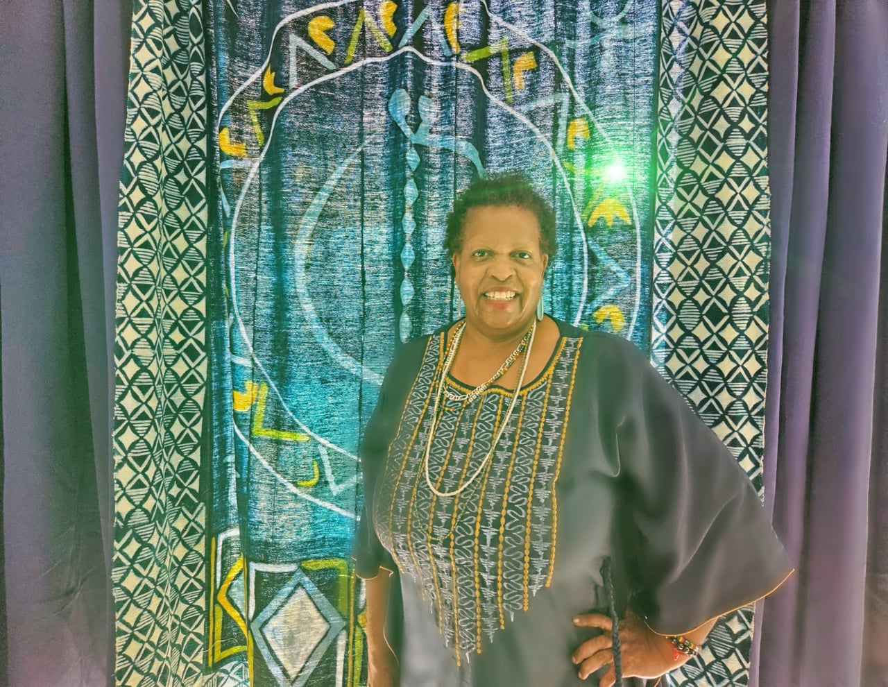 Host welcoming guests to the Center of Joy space